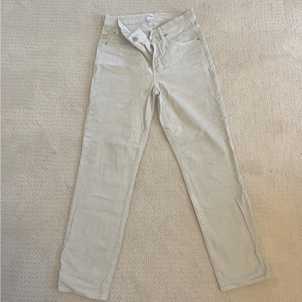 jcrew wide leg cream cords